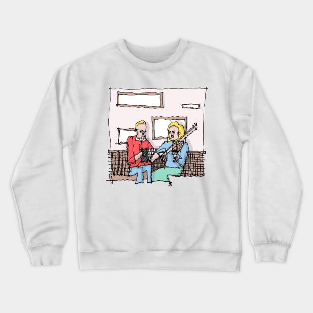 Trad Irish Pub Crewneck Sweatshirt by MARKDONNELLYILLUSTRATION